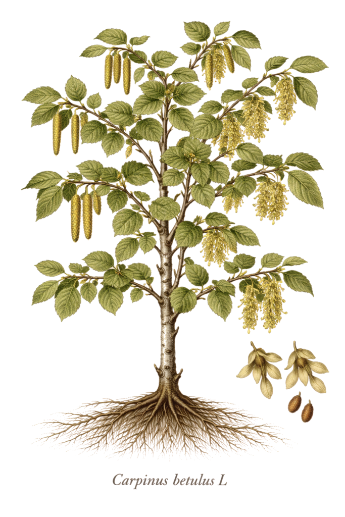 Planche botanique de Carpinus betulus