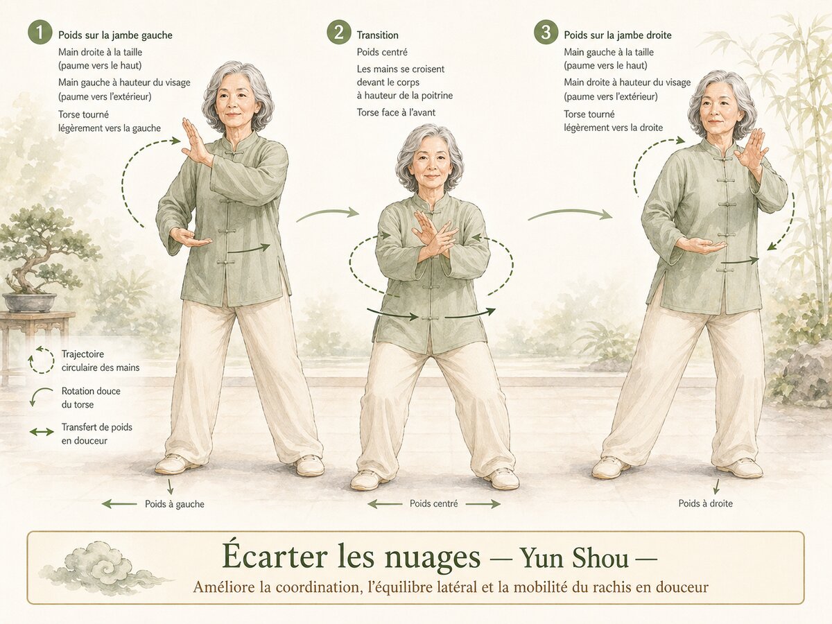 Tai-chi : Écarter les nuages (Yun Shou)