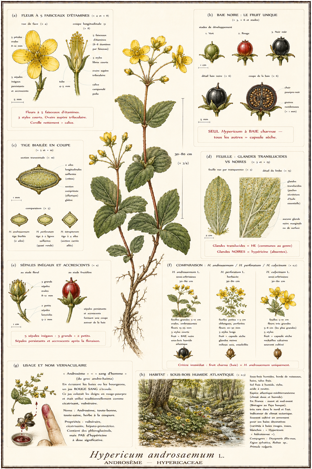 Planche botanique Androsème