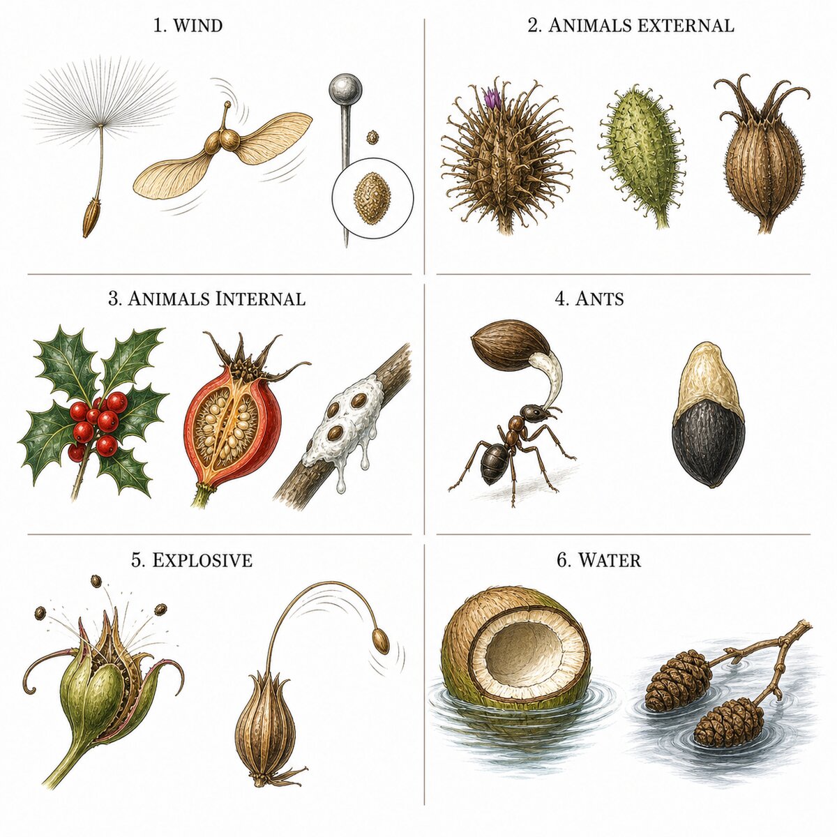 Modes de dissémination des graines et fruits