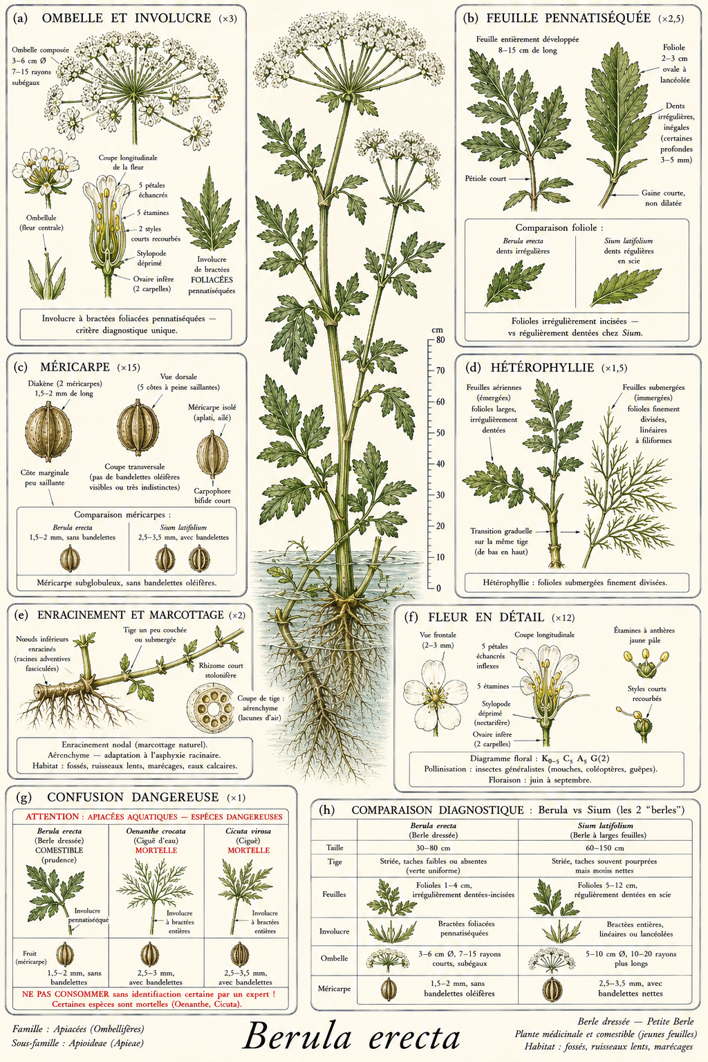 Planche botanique Berle dressée