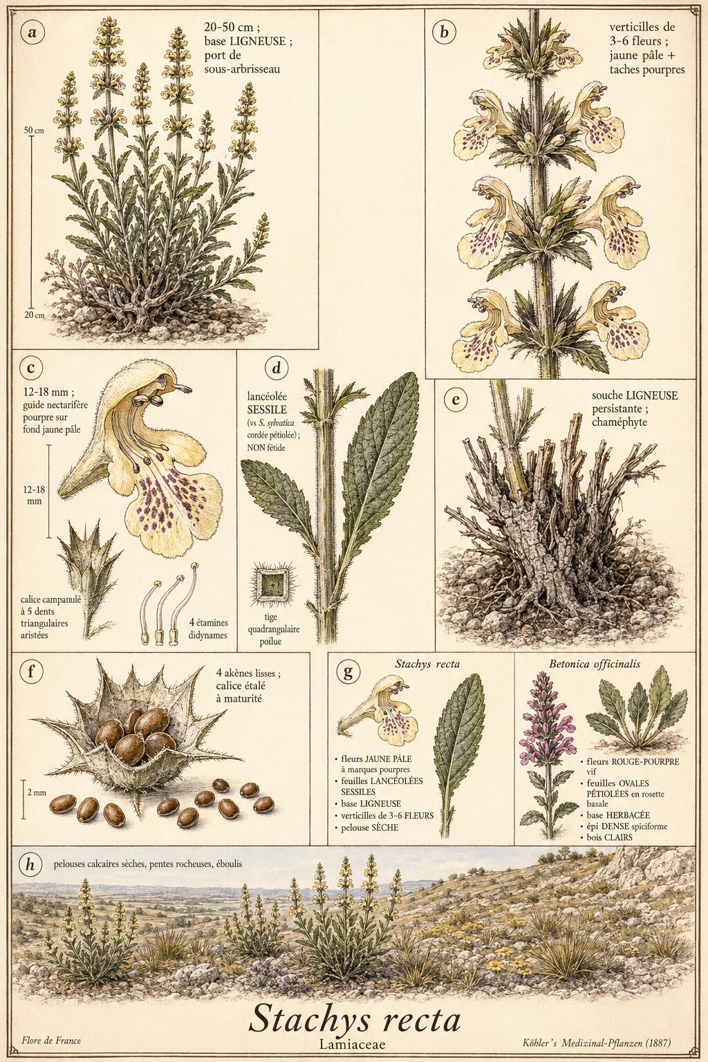 Planche botanique ÉPIAIRE DROITE