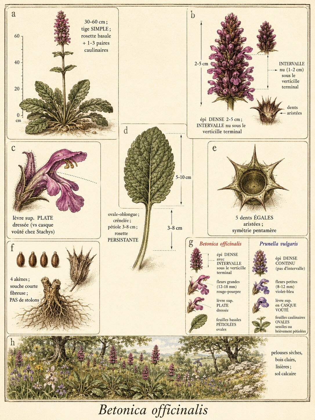 Planche botanique ÉPIAIRE OFFICINALE