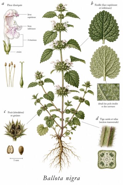 Planche botanique Ballote
