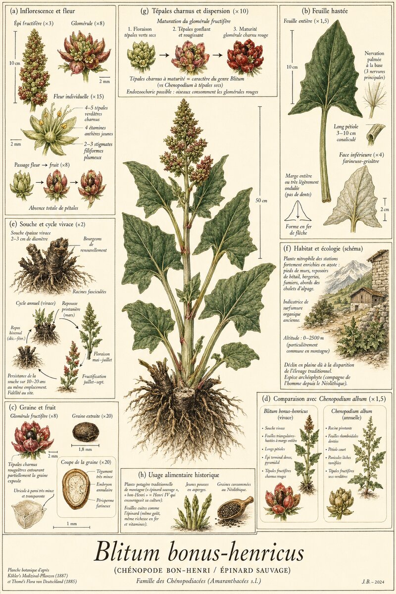 Planche botanique Chénopode Bon-Henri