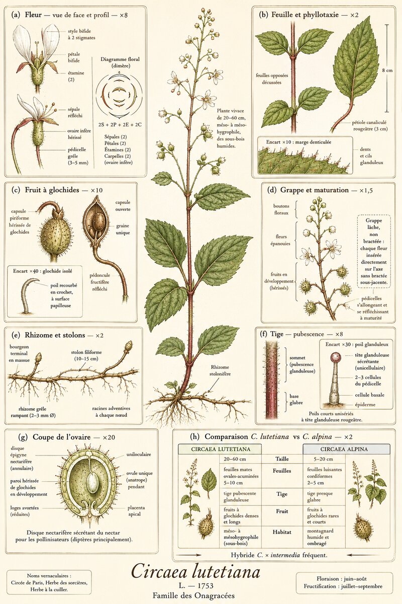 Planche botanique Circée de Paris