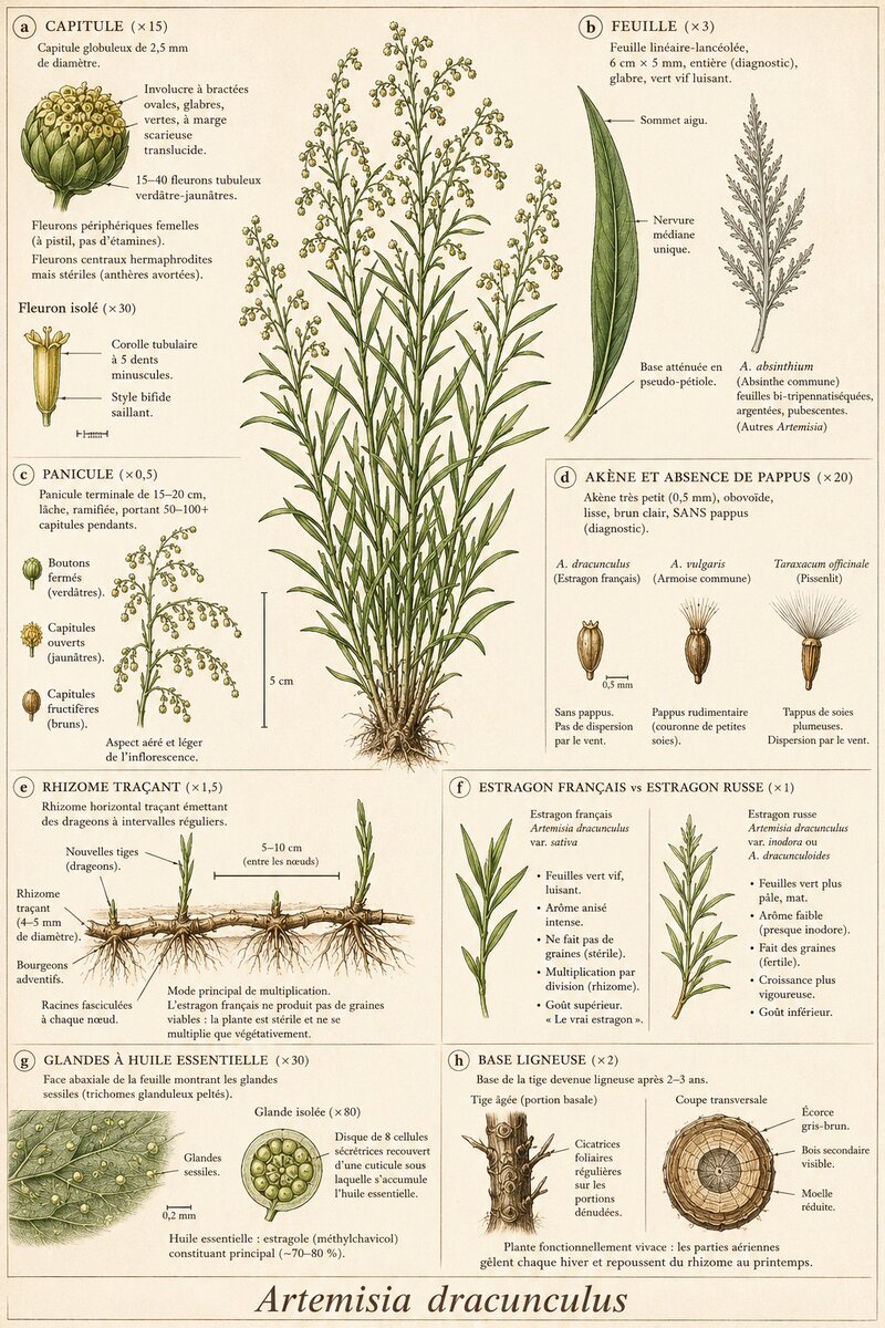 Planche botanique Estragon