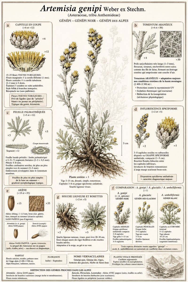 Planche botanique Génépi