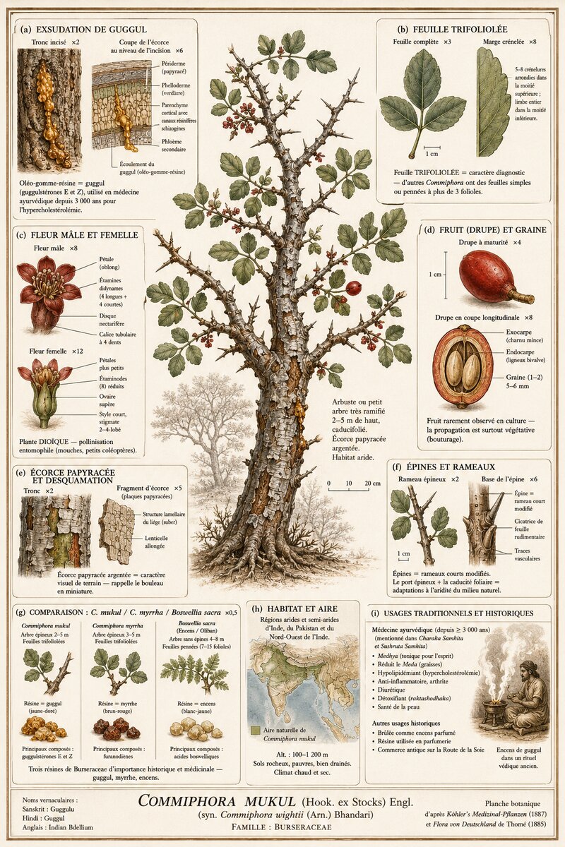 Planche botanique Guggul