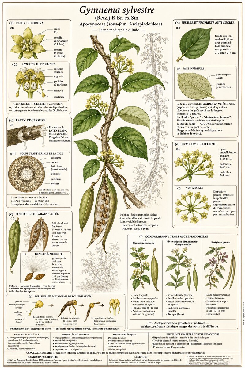 Planche botanique Gymnéma