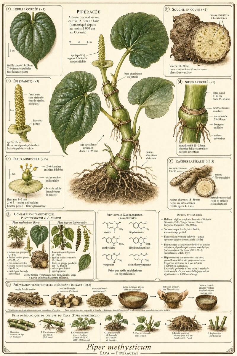 Planche botanique Kava