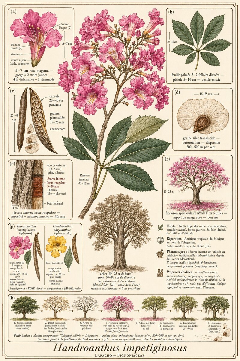 Planche botanique Lapacho