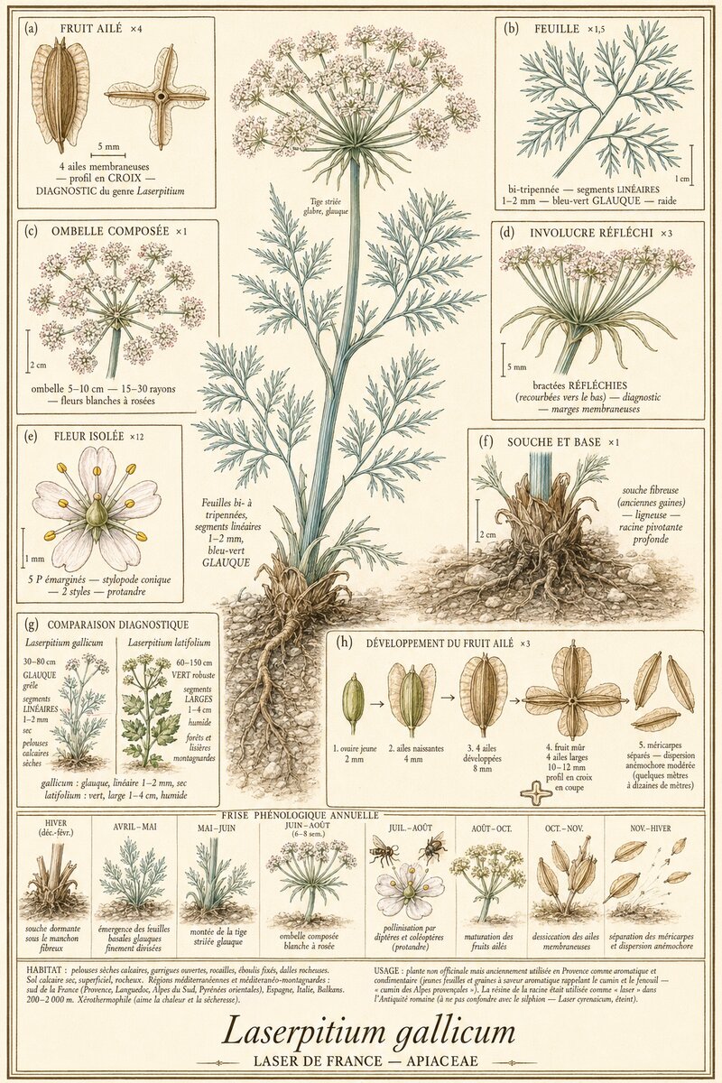 Planche botanique Laser de France