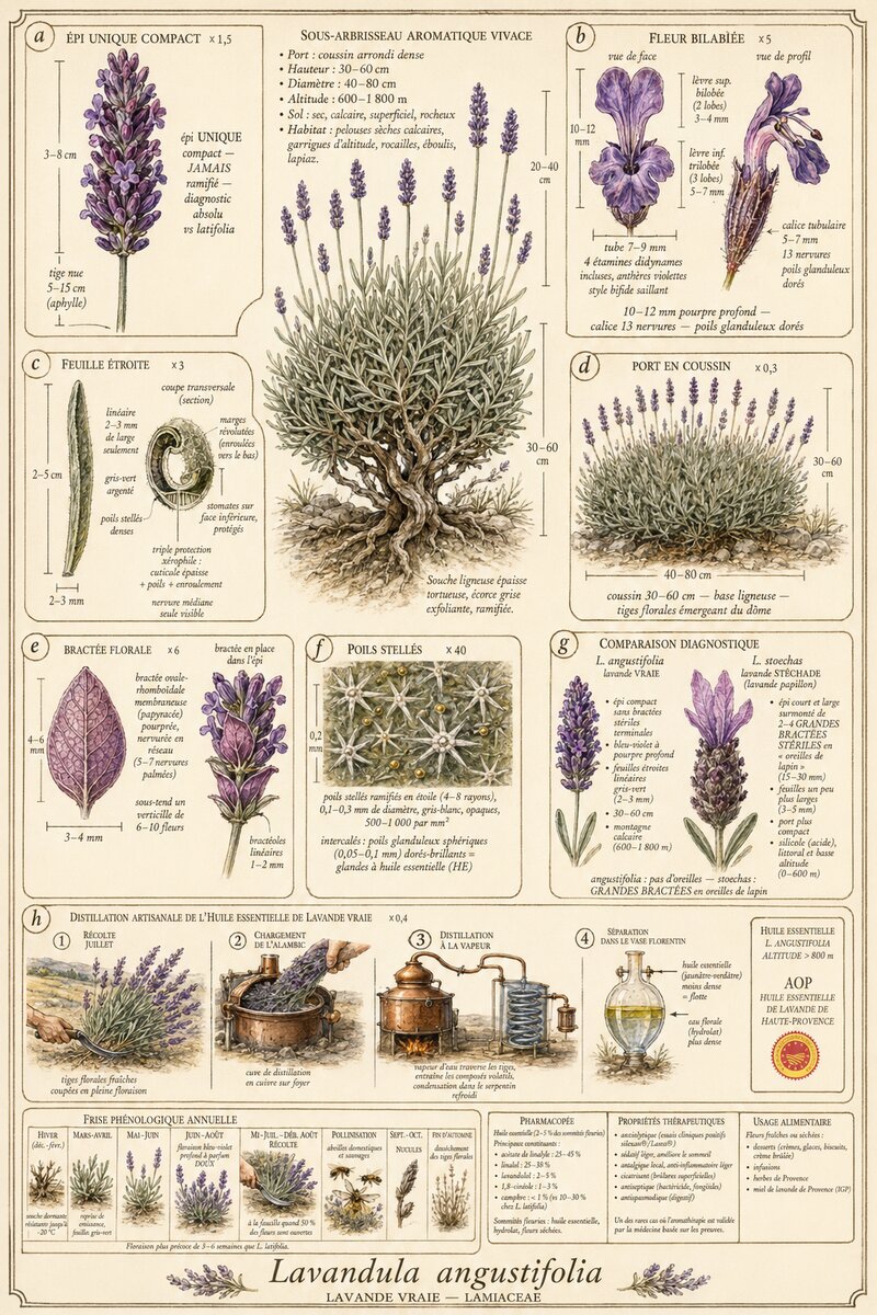 Planche botanique Lavande vraie