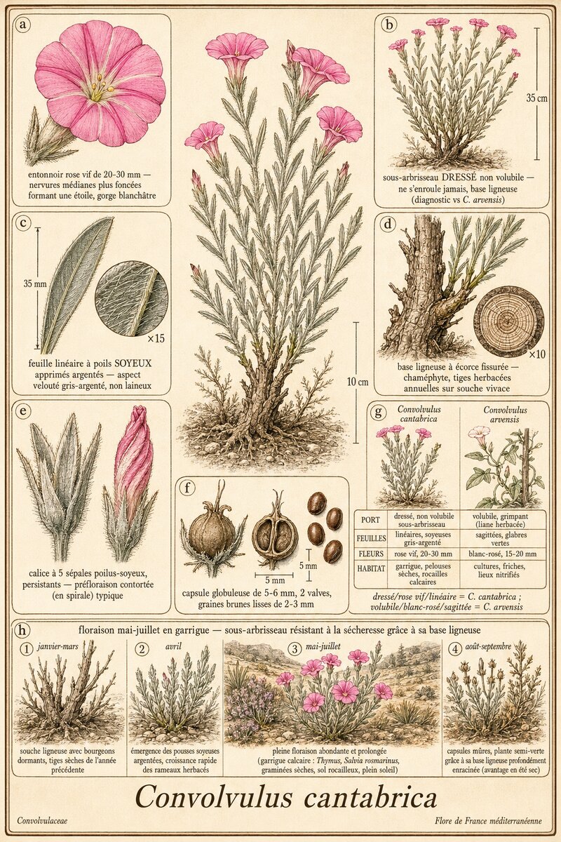 Planche botanique Liseron cantabrique