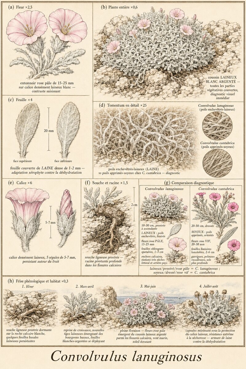 Planche botanique Liseron de Provence