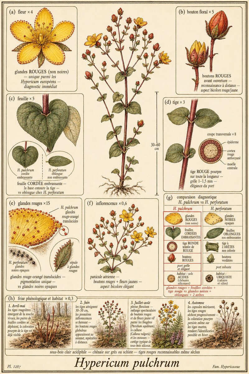 Planche botanique Millepertuis élégant