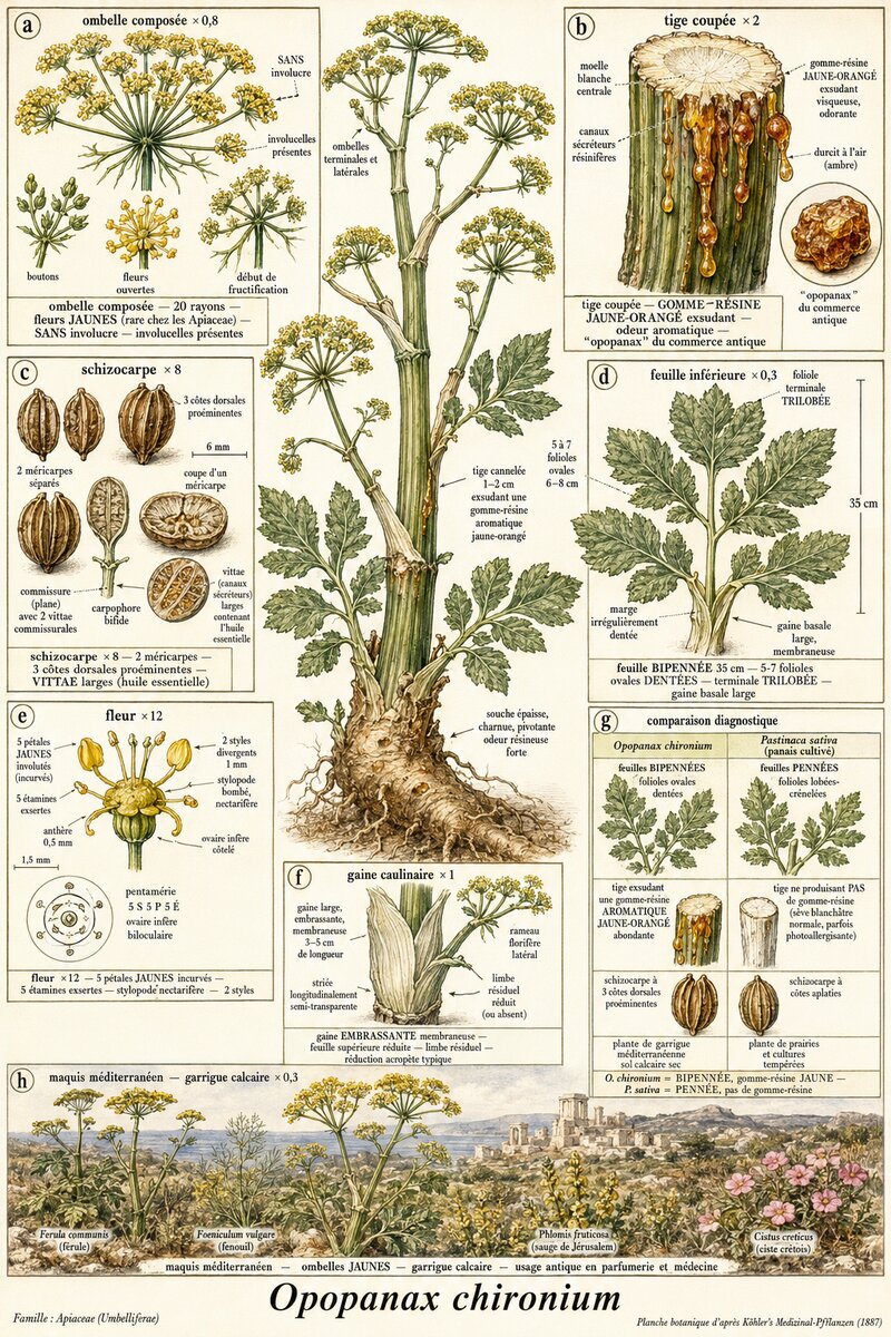 Planche botanique Opopanax chironium