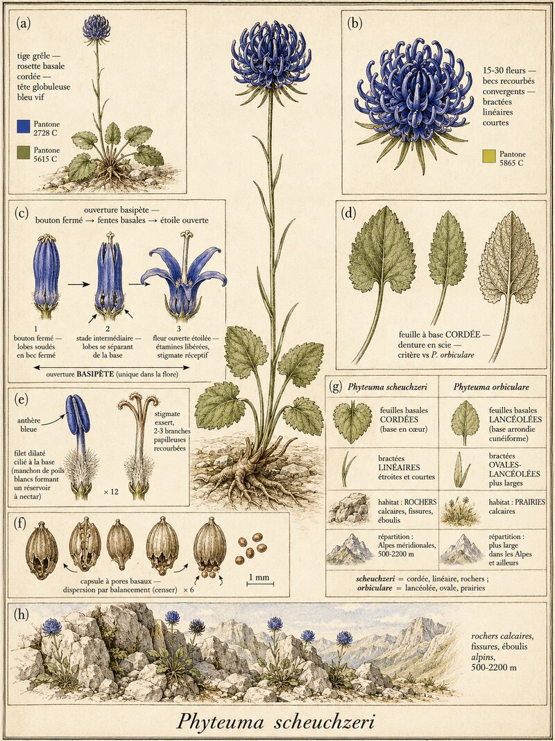 Planche botanique RAIPONCE DE SCHEUCHZER