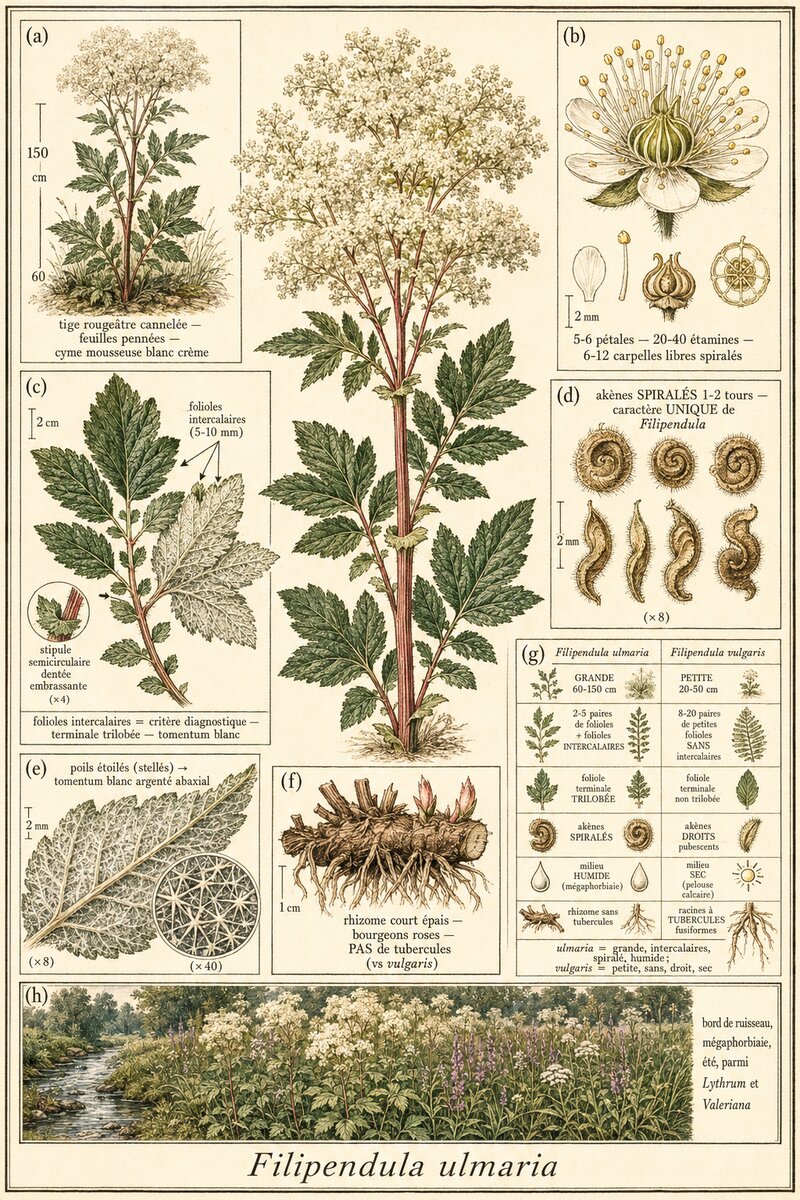 Planche botanique Reine-des-prés