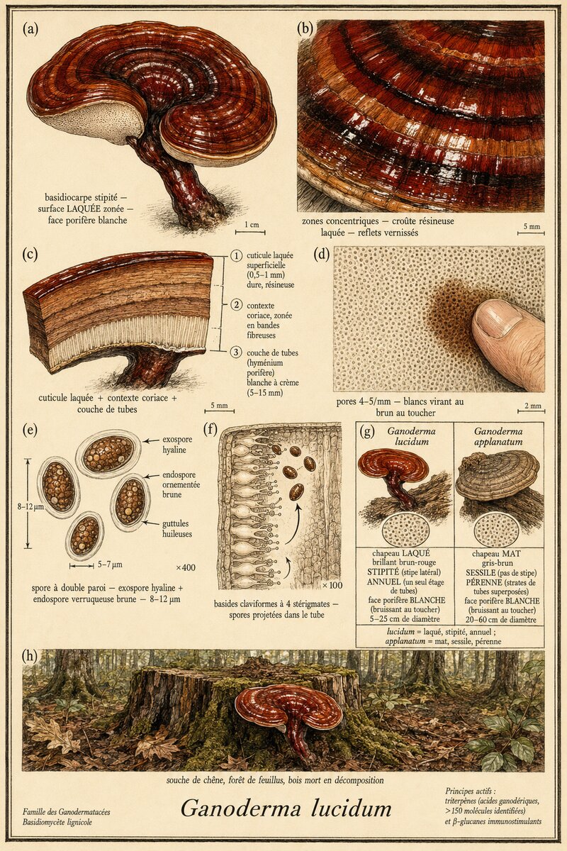 Planche botanique Reishi