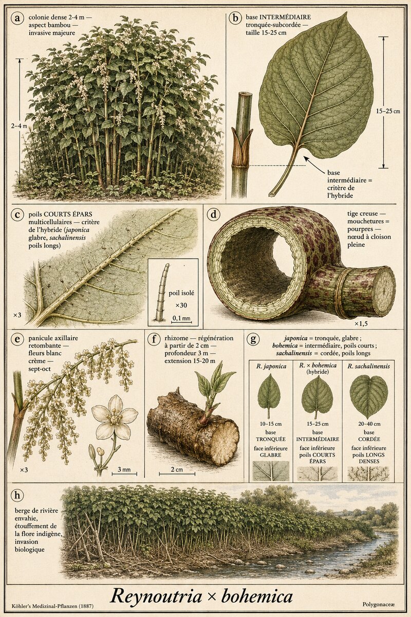 Planche botanique Renouée de Bohême