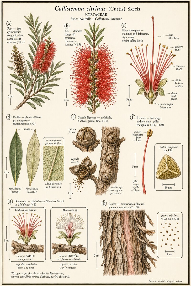 Planche botanique Rince-bouteille