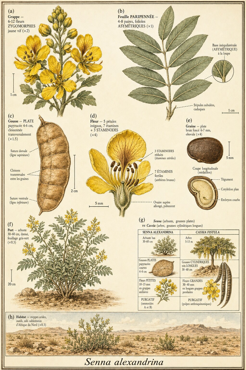 Planche botanique SÉNÉ