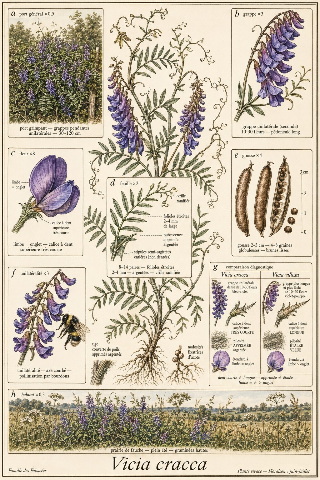 Planche botanique VESCE CRACCA