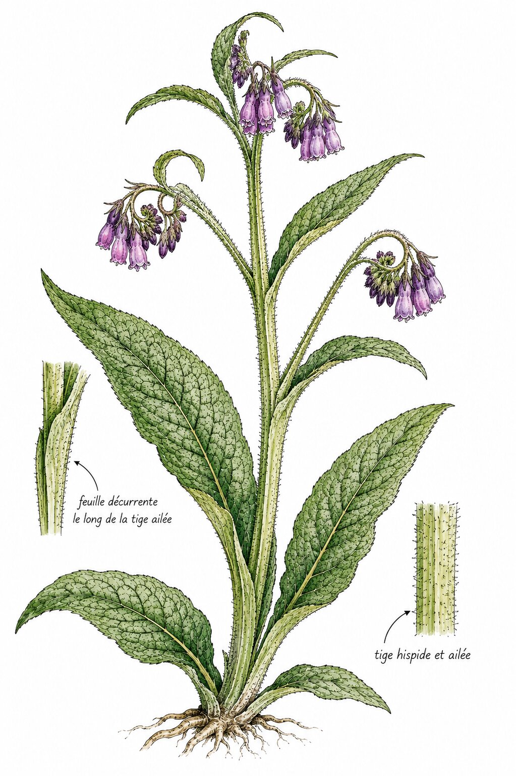Dessin — Symphytum officinale (Consoude)