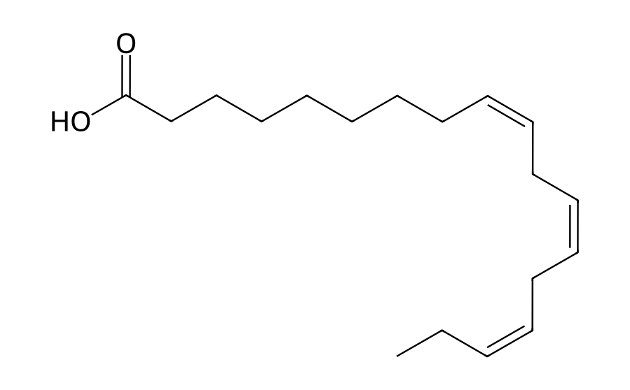 Formule développée : Acide alpha-linolénique