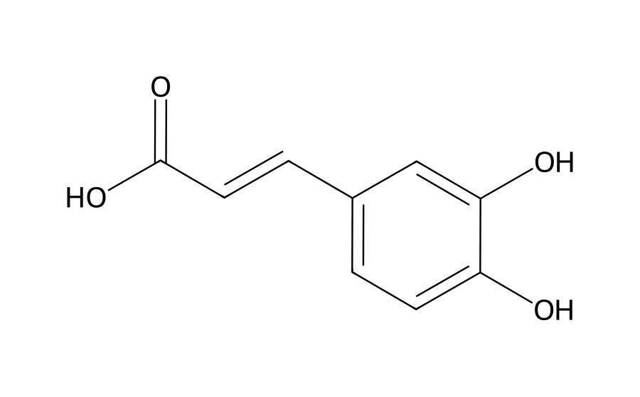 Formule développée : Acide caféique