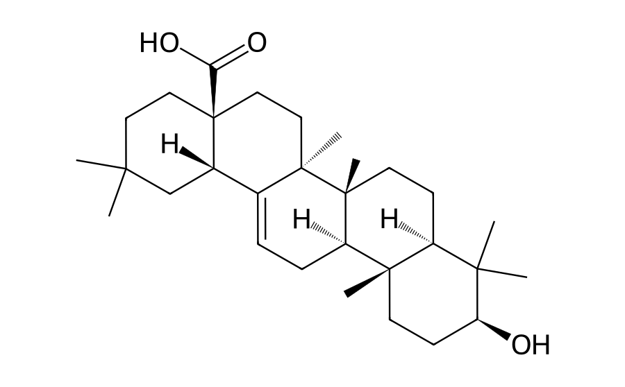 Formule développée : Acide oléanolique