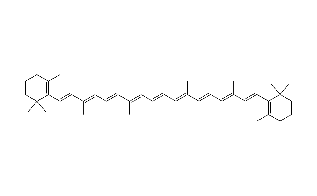 Formule développée : Bêta-carotène