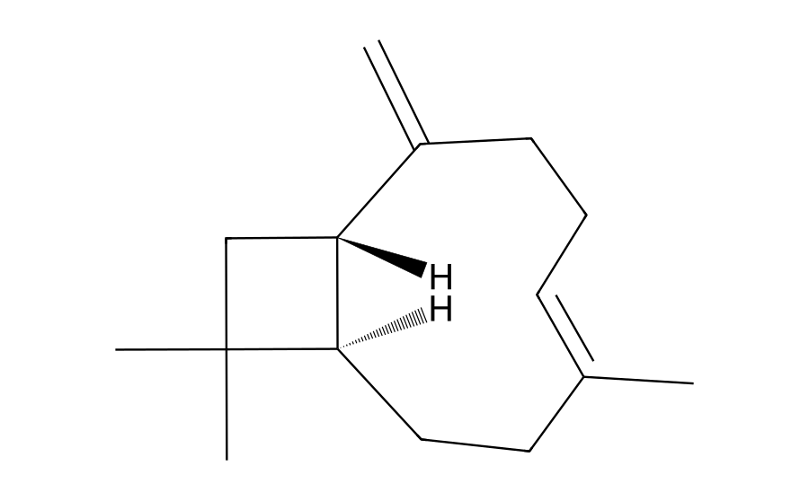 Formule développée : Bêta-caryophyllène